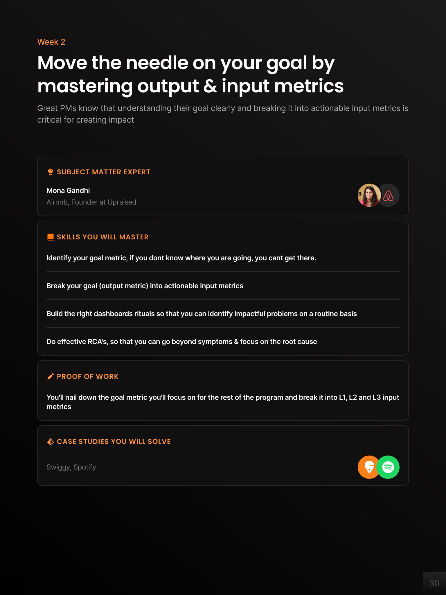 Product Management Launchpad Curriculum Page 30