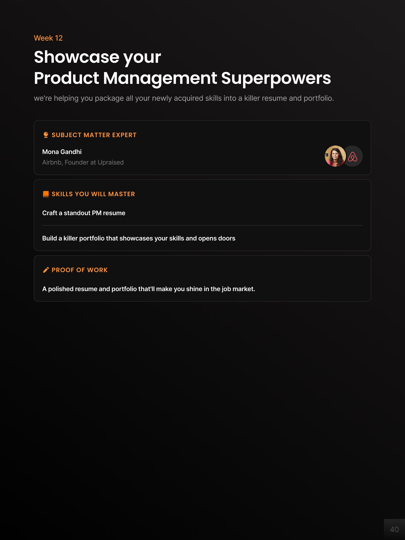 Product Management Launchpad Curriculum Page 40