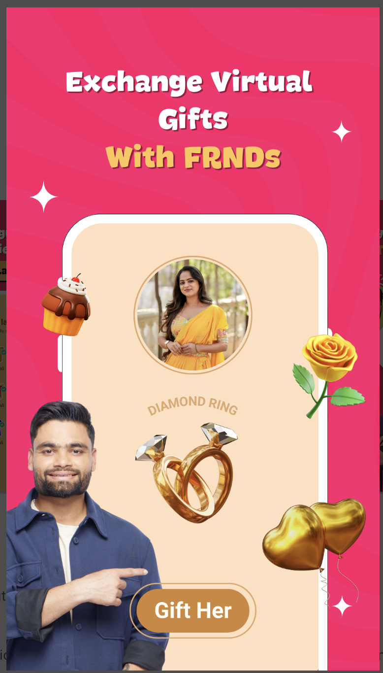 Virtual yellow roses on FRND app enhance conversations, allowing users to express admiration playfully and build meaningful connections.